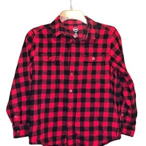 Boys Wonder Nation Buffalo Plaid Shirt- Size 10/12
